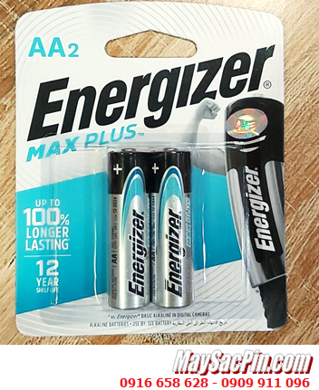 Energizer EP91-BP2; Pin AA 1.5v Alkaline Energizer Max Plus EP91-BP2 (Xuất xứ SIngapore) Vỉ 2viên